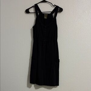 Chic Black Button-Front Mini Dress